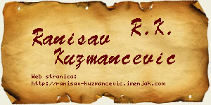 Ranisav Kuzmančević vizit kartica